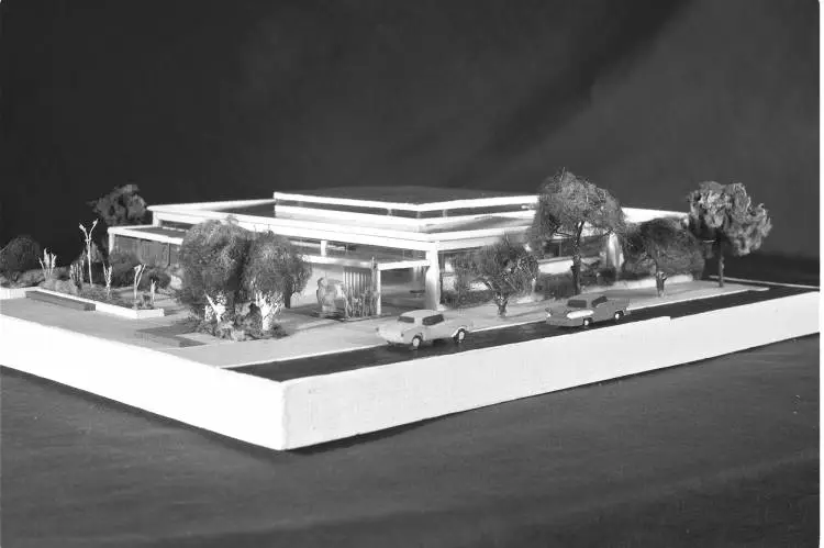 Model of the proposed Glen Innes library, 1964