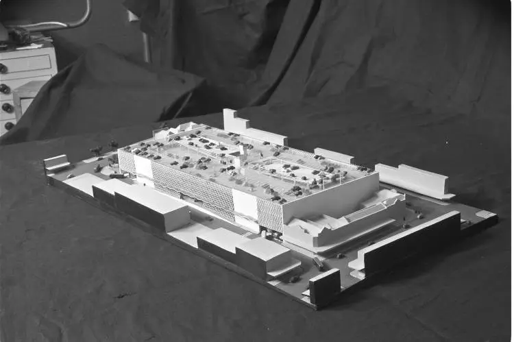 Model of the proposed Western Car Park, 1963