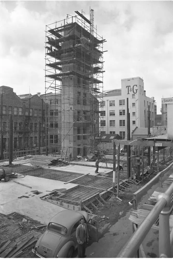 Albert Street Car Park construction, 1963