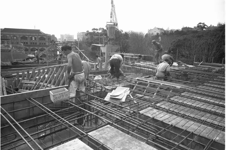 Victoria Street car park construction, 1963