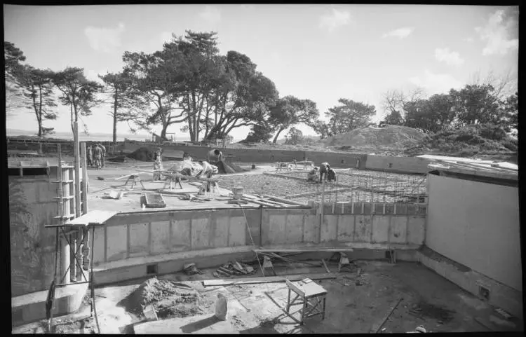Point Erin Pools construction, Herne Bay, 1962