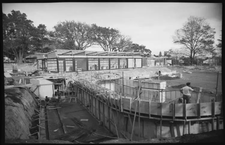 Point Erin Pools construction, Herne Bay, 1962