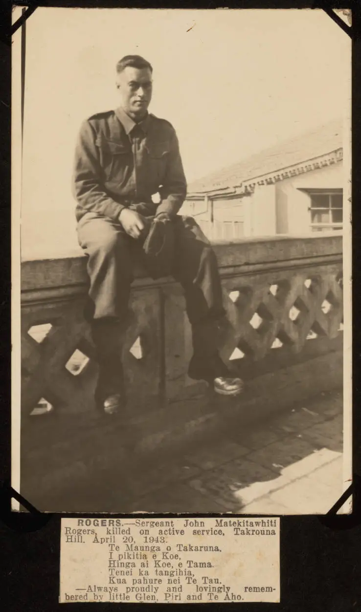 Sergeant John Matekitawhiti Rogers in Beirut, 1942