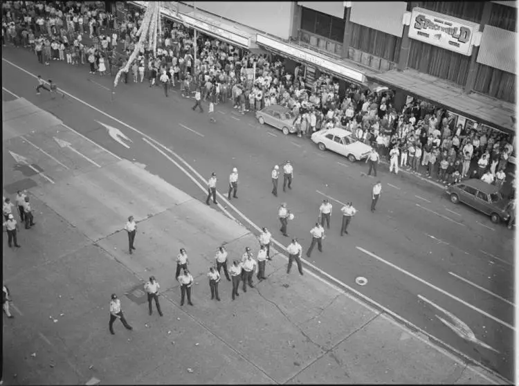 Queen Street Riot, Auckland Central, 1984
