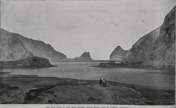 The Blue Lake in the great crater, White Island, Bay of Plenty