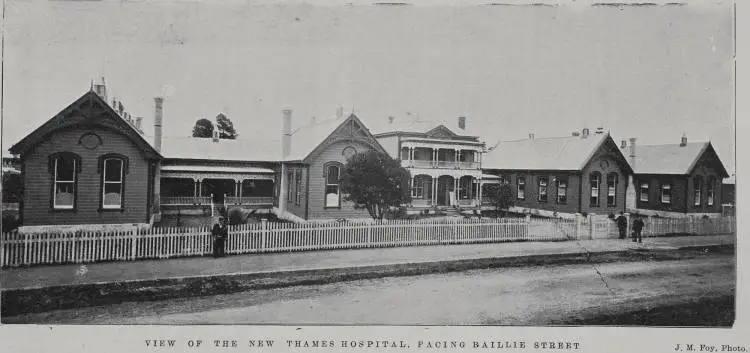 View of the new Thames Hospital, facing Baillie Street