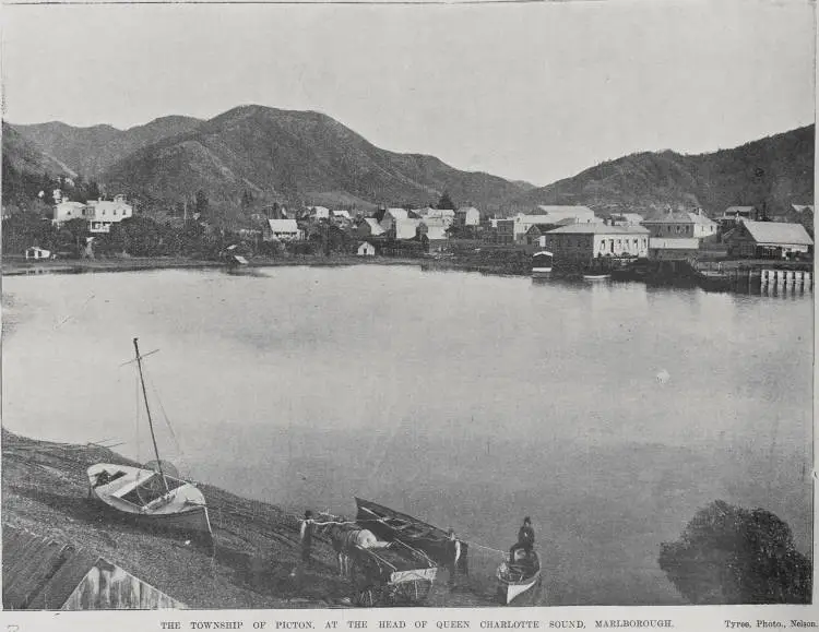 The township of Picton, at the head of Queen Charlotte Sound, Marlborough