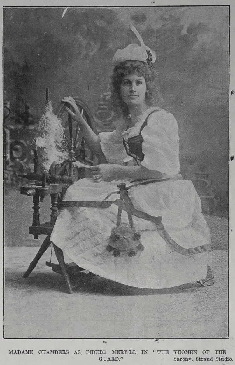 Madame Chambers as Phoebe Meryll in 'the Yeomen of the Guard'