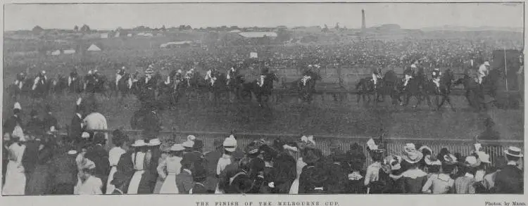 The finish of the Melbourne Cup