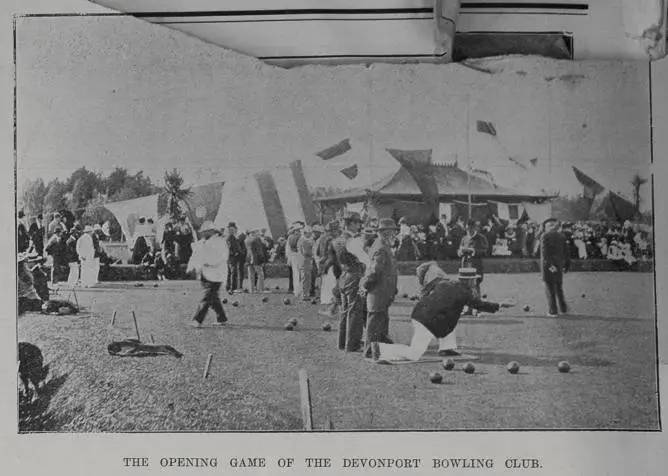 The opening game of the Devonport Bowling Club