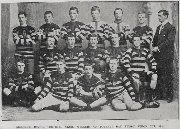 Gisborne Junior football club, winners of the Poverty Bay rugby union cup, 1900