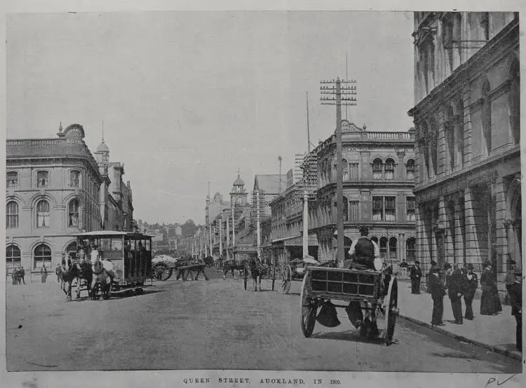 Queen Street, Auckland in 1900