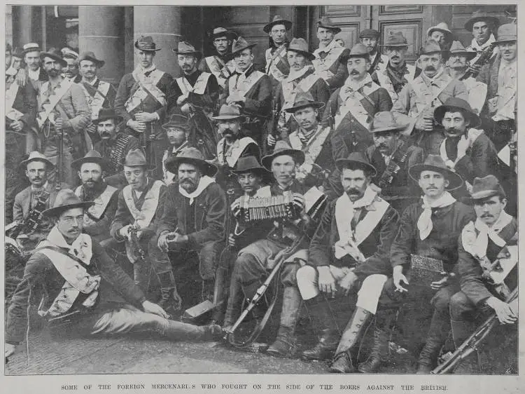 Some of the foreign mercenaries who fought on the side of the Boers against the British