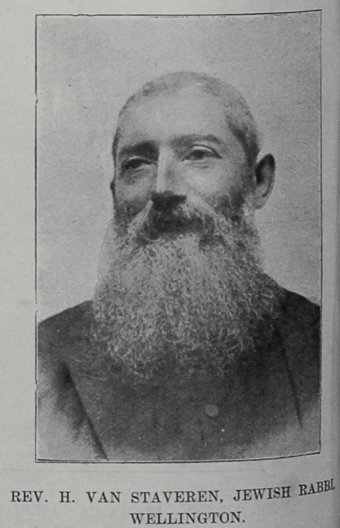 Rev H Van Staveren, Jewish rabbi, Wellington