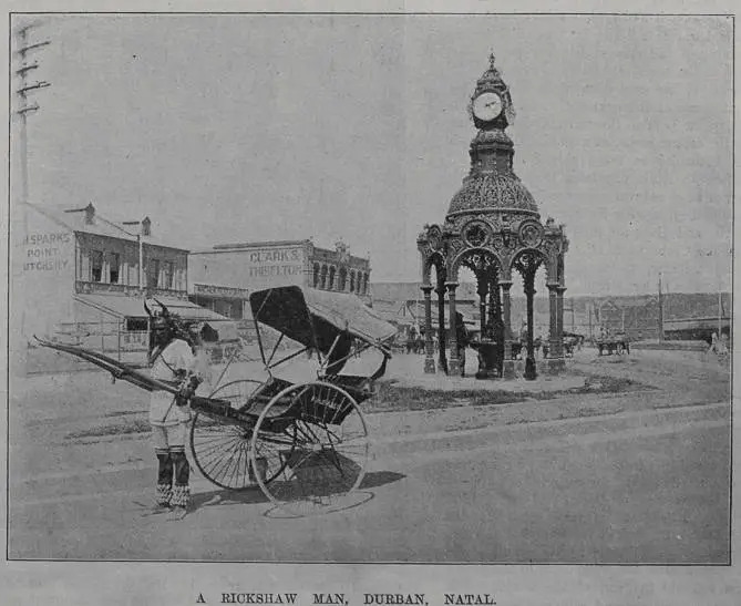 A rickshaw man, Durban, Natal