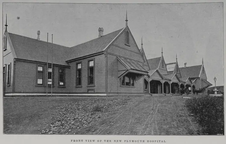 Front view of the New Plymouth hospital