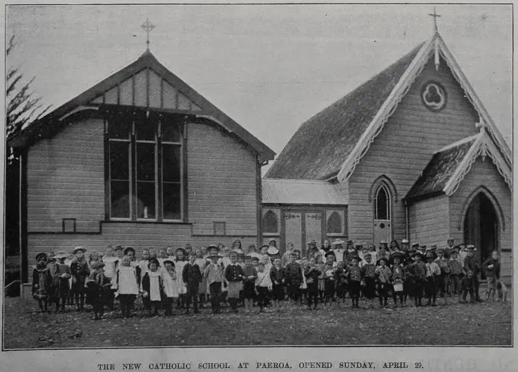 The new Catholic school at Paeroa, opened Sunday 29 April 1900