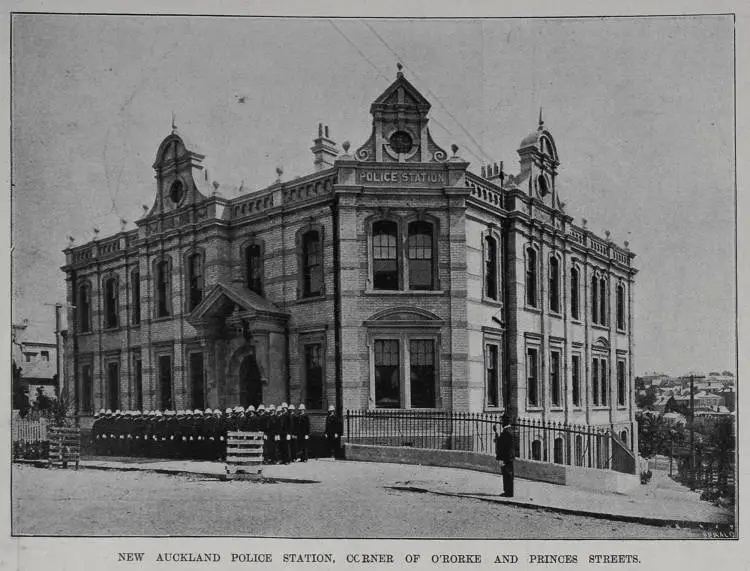 New Auckland Police station on the corner of O'Rorke and Princes Street