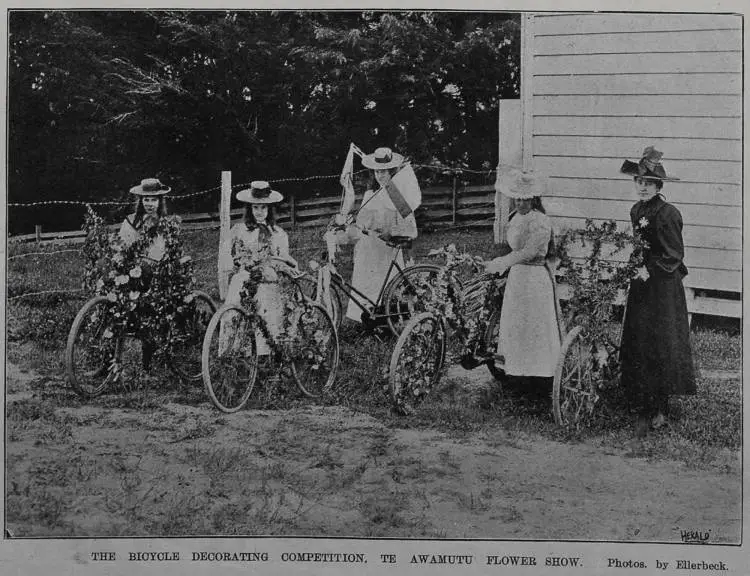 The bicycle decorating competition, Te Awamutu Flower Show