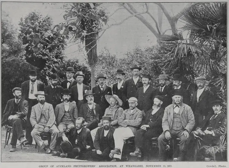 Group of Auckland Fruitgrowers' Association, at Whangarei, November 15, 1899