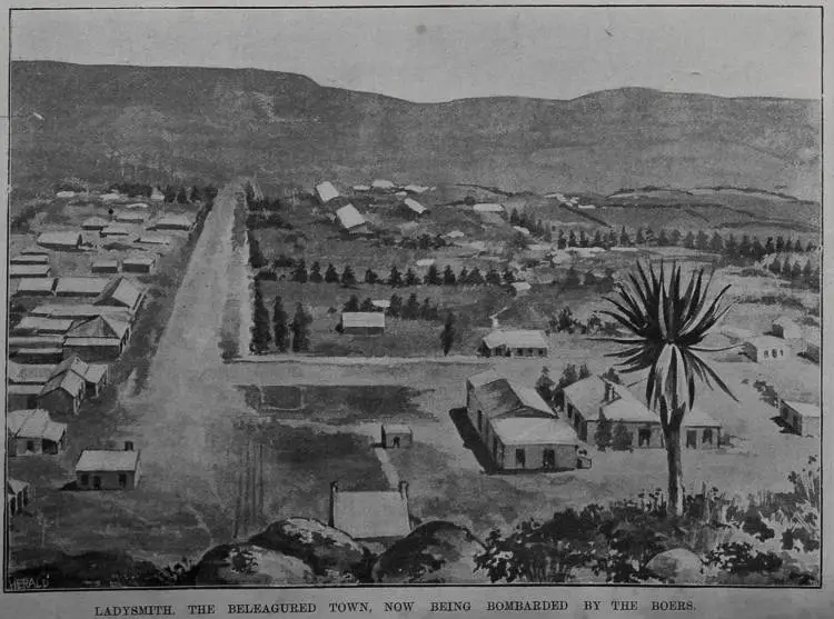Ladysmith, the beleaguered town, now being bombarded by the Boers