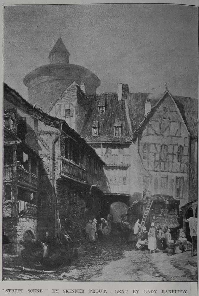 Street Scene by Skinner Prout, lent by Lady Ranfurly