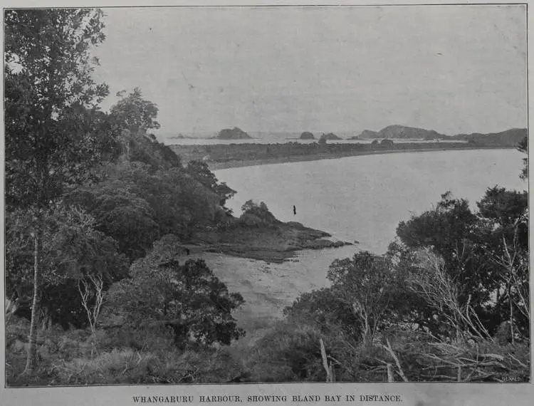 Whangaruru Harbour, showing Bland Bay in the distance