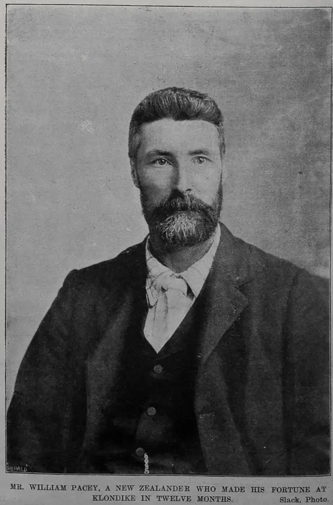 Mr William Pacey, a New Zealander who made his fortune at Klondike in twelve months