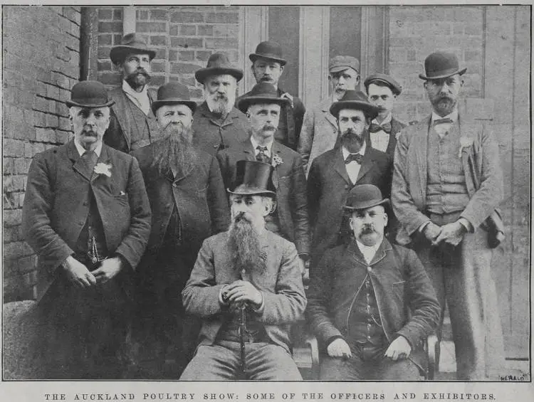 The Auckland Poultry Show: some of the officers and exhibitors