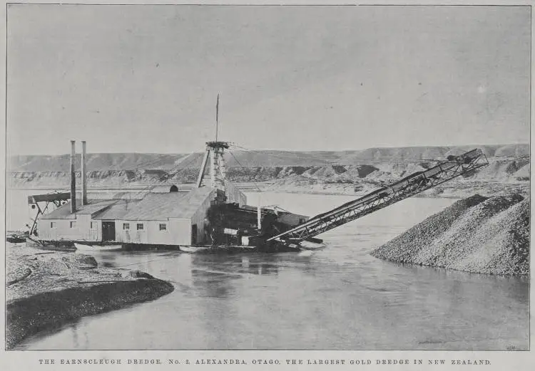 The Earnscleugh Dredge, No.2, Alexandra, Otago, the largest gold dredge in New Zealand