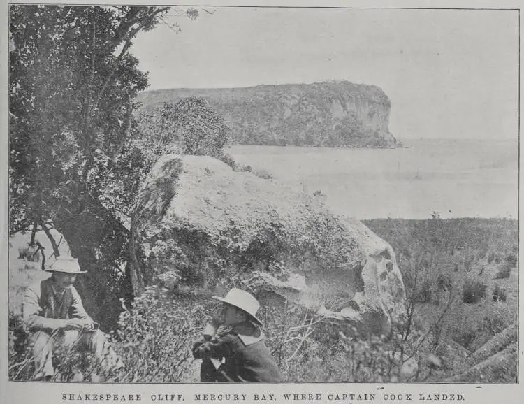 Shakespeare Cliff, Mercury Bay, where Captain Cook Landed