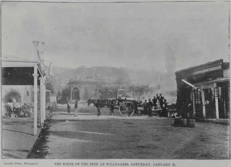 The scene of the fire at Whangarei, Saturday, January 28
