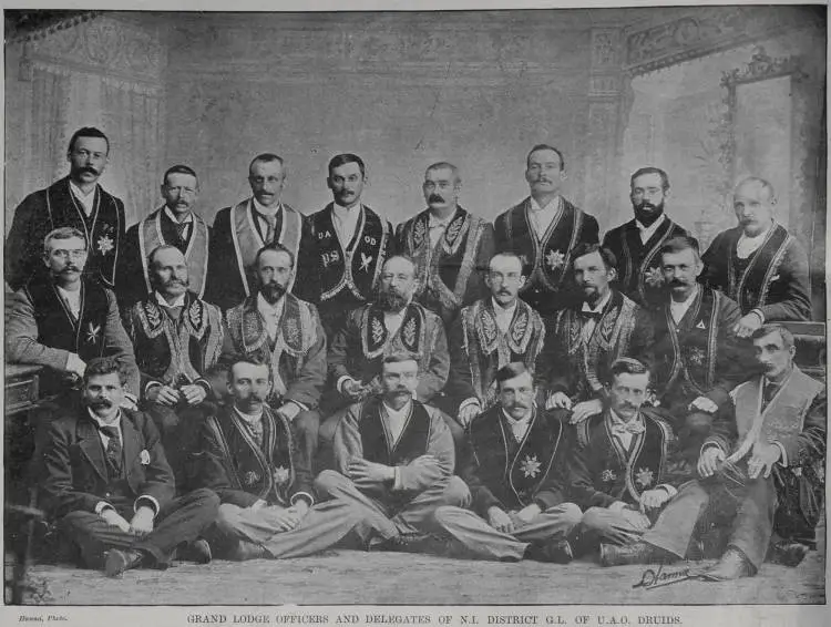 Grand Lodge Officers and Delegates of N.I. District G.L. of U.A.O. Druids