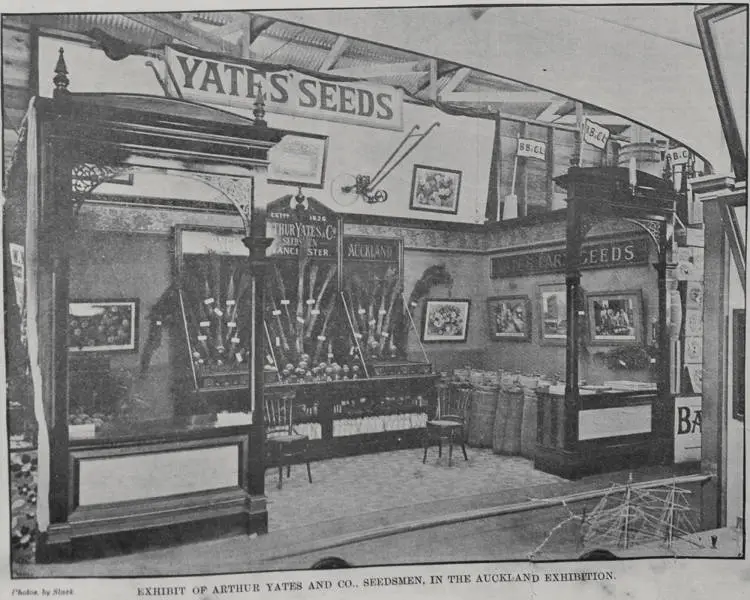 Exhibit of Arthur Yates and Co., seedsmen, in the Auckland Exhibition