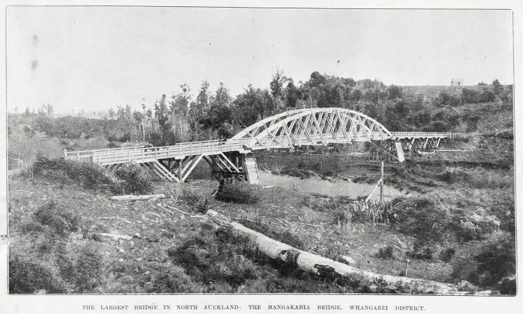 The largest bridge in Northland, the Mangakahia bridge, Whangarei