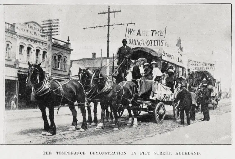 The Temperance demonstration in Pitt Street, Auckland