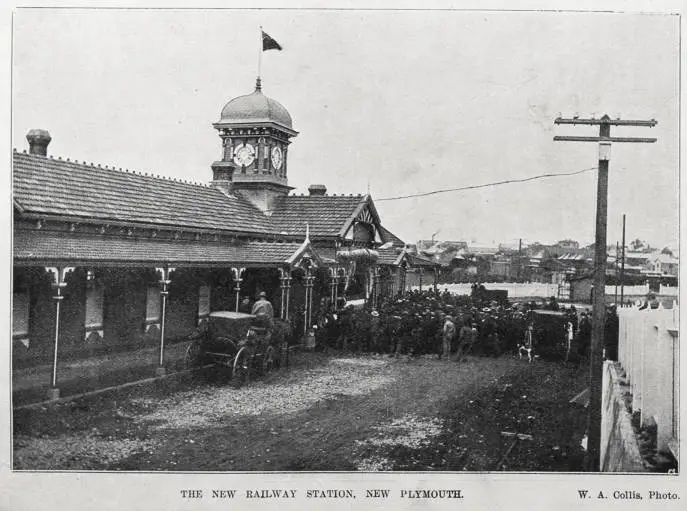 The new railway station at New Plymouth