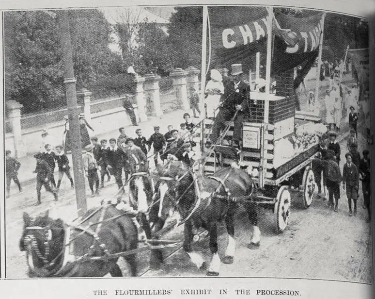 The flour millers float in the Labour Day procession in Auckland, 8 October 1902