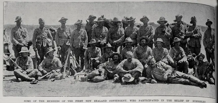 Some of the members of the 1st New Zealand Contingent who participated in the relief of Kimberley