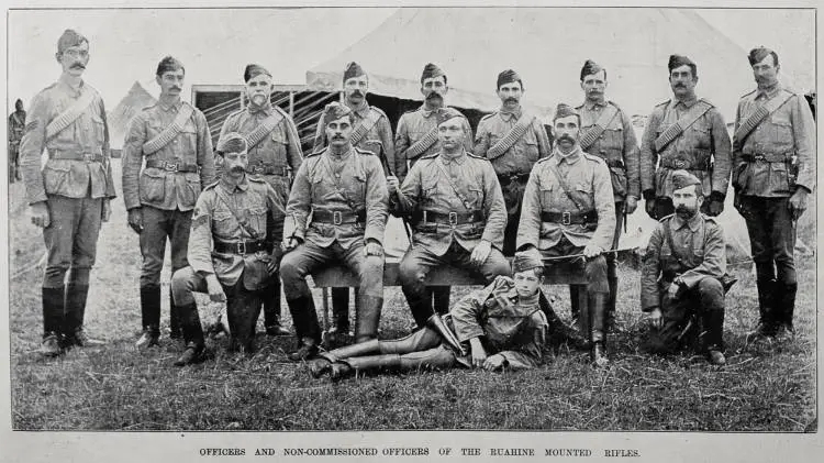 Officers and non-commissioned officers of the Ruahine Mounted Rifles