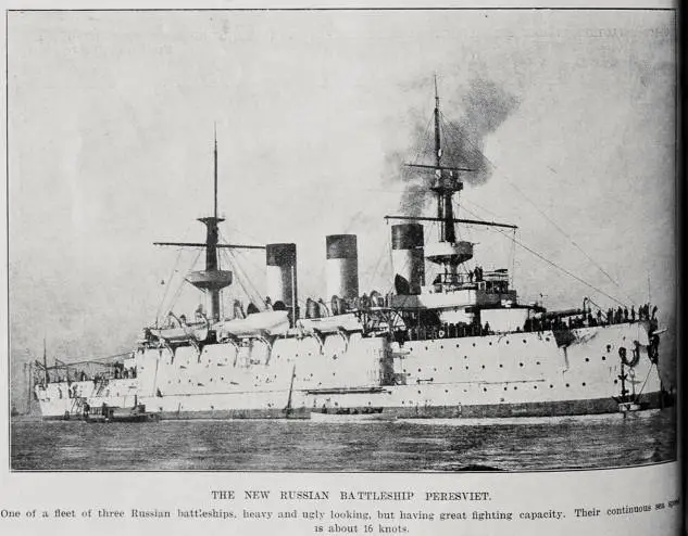 The new Russian battleship 'Peresviet'