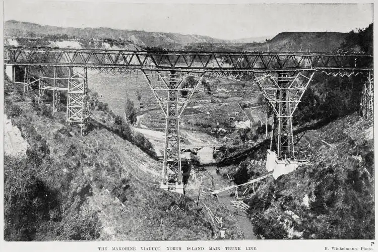 The Makohine viaduct on the North Island main trunk line