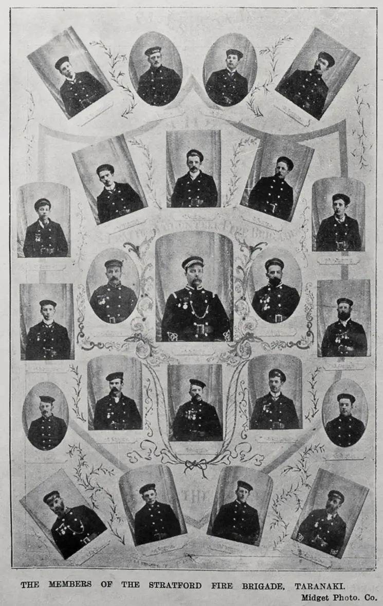 The members of the Stratford Fire Brigade, Taranaki