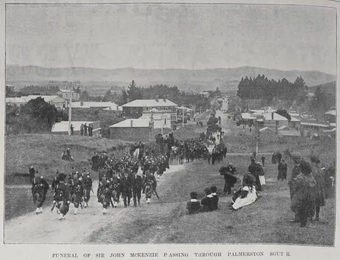 The funeral of the Late Sir John McKenzie, ex-Minister of lands, Palmerston South, Otago, August 9, 1901
