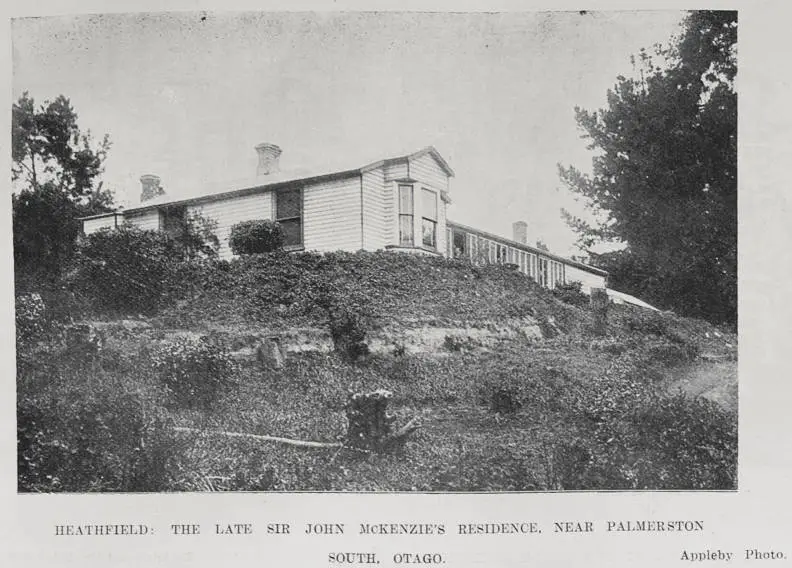 Heathfield: The Late Sir John McKenzie residence, near Palmerston South, Otago