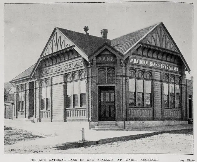 The new National Bank of New Zealand, at Waihi, Auckland