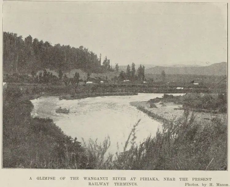 A glimpse of the Wanganui River at Piriaka, near the present railway terminus