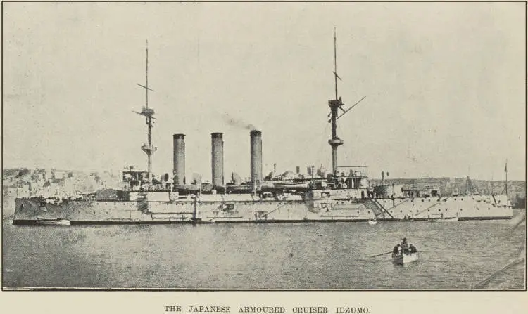 The Japanese armoured cruiser Idzumo