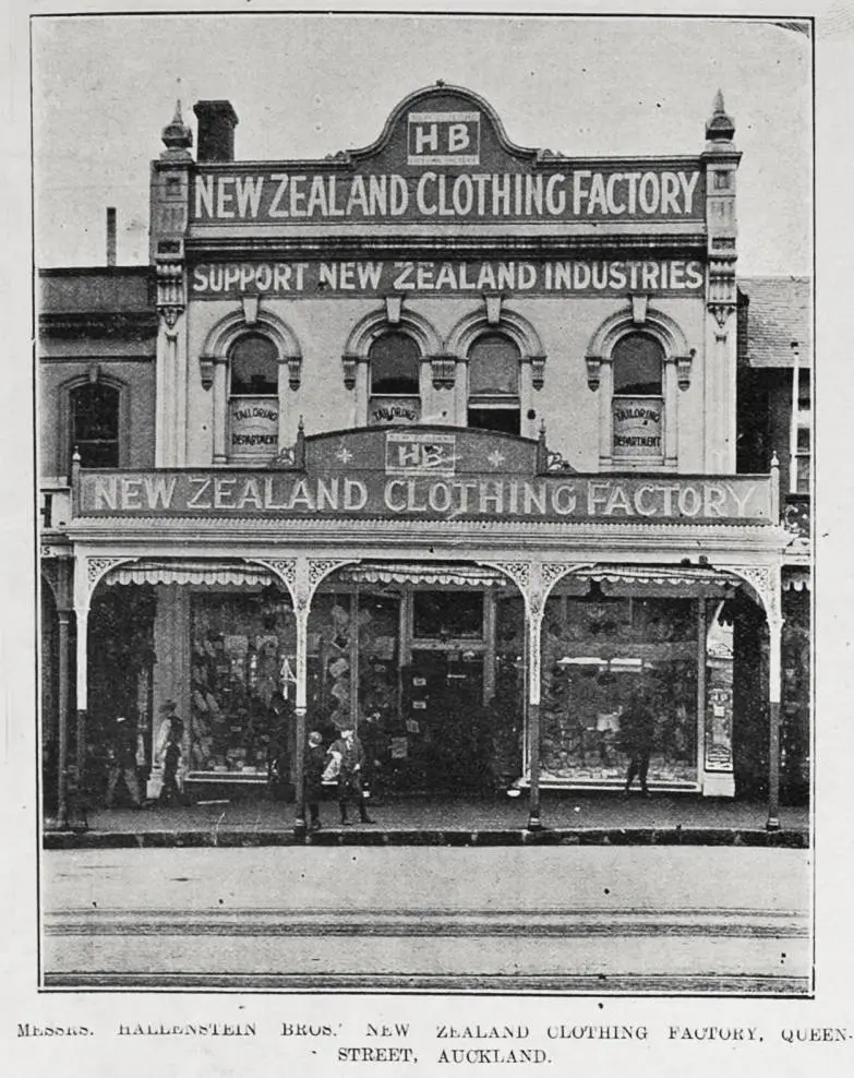Messrs. Hallenstein Bros. New Zealand clothing factory, Queen-Street, Auckland