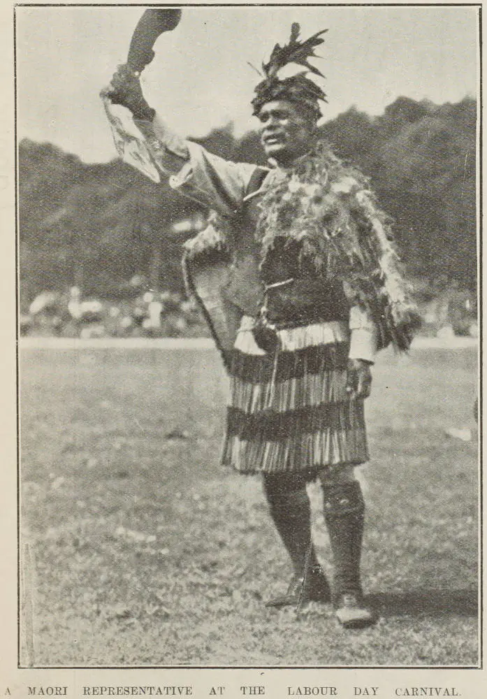 A Māori representative at the Labour Day carnival